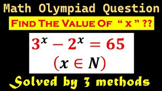 Find x || math olympiad question || viral math problem || solved by 3 methods || math tricks