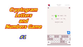 Cryptogram Letters and Numbers Game Walk Thru How To Play