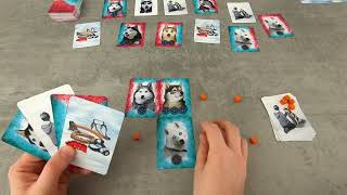 Hike! A card drafting racing game with huskies