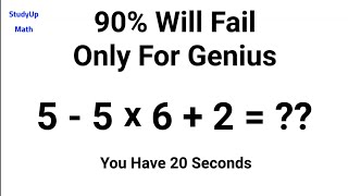 90% will Fail || Only for Genius || Comment Your Answer StudyUp Math