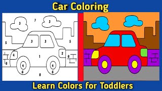 How to Draw and Colour Car for Kids | Coloring Page for Kids | Learn Colors for Toddlers #shorts