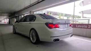 BMW Alpina B7 750Li F02 with catless downpipes and muffler delete