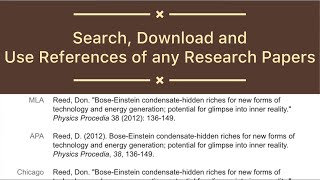 how to get references of research papers | download reference of research articles