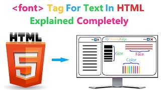 Easily Set Font Color, Size, Face For Text In HTML | Font Tag In HTML | Video #6