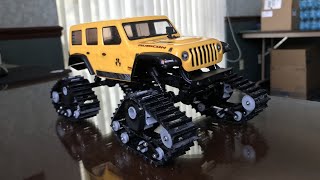 SCX24 on 3D Printed Mattracks vs Wheels!