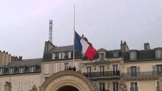 French flags at half mast at Elysee Palace