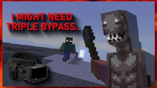 Minecraft with HORROR Mods in VR