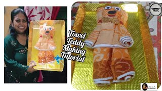 How to make Towel Teddy for wedding tray ॥ Bengali Tattoo decoration ideas॥