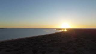 Epic Sunset on remote deserted island.