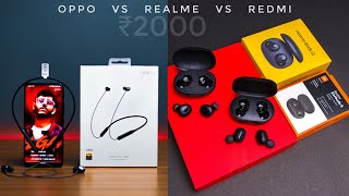 Realme Buds Q vs Redmi EarBuds S vs Oppo Enco M31 Comparison Review/Realme vs Redmi EarBuds Review