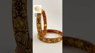 peacock design gold bangles designs available in shivraj jewellers 916 hallmark jewellery  #bangles