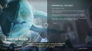 Destiny 2:Season of the Wish: Wishing All the Best: Speak to Riven (Week 3)