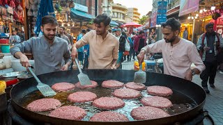 100/- Rs ROADSIDE DHABA FOOD 😍 PAKISTAN STREET FOOD TOUR - CHEAP PRICE GOLA KABAB | BEEF KABAB