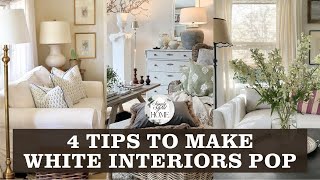 4 Design Tips to Make Your WHITE Interiors Feel Cozy and Interesting | Home Interior Design 2024