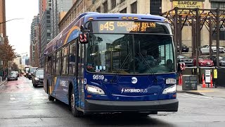 F Train Shuttle & B45/B103 Bus Action on Livingston Street