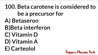 Pharmacist Exam Questions Paper MCQ - 10