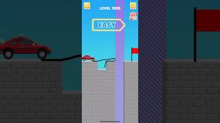 Draw bridge puzzle game level 1933 #gaming #drawing #Shorts