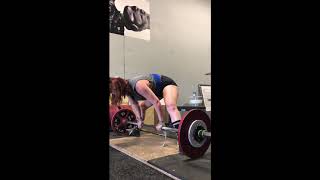 Pause deadlift, 6 reps, 62.5%, 82.5 kg