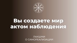 Вы создаете мир актом наблюдения