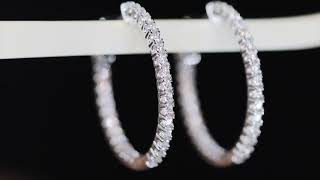 Moissanite Diamond Earrings | Womens Moissanite Diamond Earrings | Moissanite Diamond Hoop Earrings