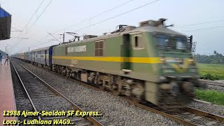 [ERFC] 24 Coacher Ajmer-Sealdah SF Express Razes Through Begampur With a Rare Link Ludhiana WAG9..