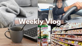 VLOG: Running a business + working a 9-5 + errands run + working out + MORE!