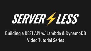 Setup - Building a Rest API using DynamoDB