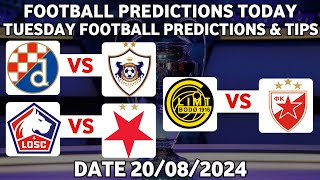 FOOTBALL PREDICTIONS TODAY 20/08/2024|SOCCER PREDICTIONS BETTING TIPS,#betting@sports betting tips