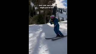 Skiing + Comedian = Skimedian | Skiing in Jeans | #shorts