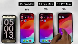 Battery 🔋 Drain Test iPhone 15 Pro Max vs iPhone 14 Pro Max vs iPhone 13 Pro Max •|| #iPhone #iPhone