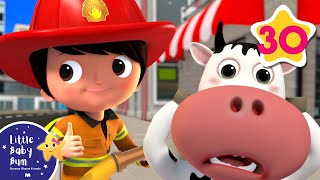 Fire Truck Song | Nursery Rhymes | 30 Minutes | Animal for Kids | Cartoons for Toddlers