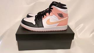 NIKE AIR JORDAN 1 MID "WHITE/BLACK/CRIMSON TINT"