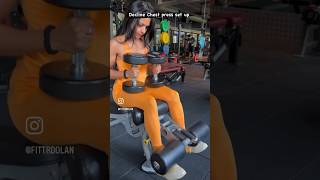 Decline chest press dumbbell #fitness #fatloss #strengthtraining #tutorial