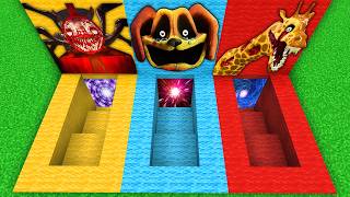 SURVIVAL IN BASEMENT Choo Choo Charles DOGDAY ZOOCHOSIS GIRAFFE in MINECRAFT SMILING CRITTERS