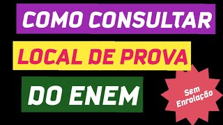 COMO CONSULTAR O LOCAL DE PROVA DO ENEM- PASSO A PASSO #shorts