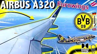 Eurowings Airbus A320 (BVB Livery!) Flight Dusseldorf - Manchester (HDR10+ Dolby Vision Trip Report)