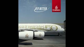 Emirates 50' livery on our@ airbus A380 aircraft