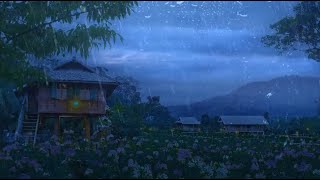 Drift to Sleep in 3 Minutes with Heavy Rain & Thunder Sounds at Night in the Garden｜White Noise ASMR