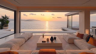 Peaceful Morning Jazz by a Luxurious Seaside Villa - Bossa Nova with Relaxing Waves