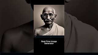 Real-Time Image Generation: Gandhi as Superman in Action! 🦸‍♂️"