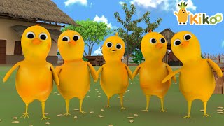 🐥🐥Five Little Ducks (Chicks)🐥🐥🐥| Rhymes and Songs for Kids | Kikoo Club