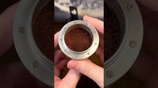 Satisfied to make a cup of espresso with the manual grinder. From @thecoffeesnobchannel #coffee