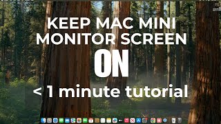 How to keep your Mac mini monitor screen ON (M1, M2, M3, M4)