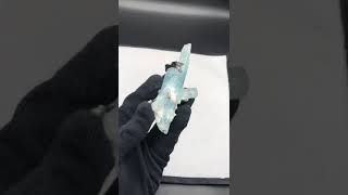 Aquamarine with black tourmaline which are very unique and amazing crystal Weight:  111 gm#crystal