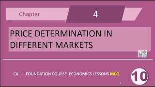 Price Determination in Different Markets MCQ   10