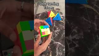 A 15 sec Rubik's cube solve with slow turning #rubikscube #rubik #viral #india #cubing #shorts