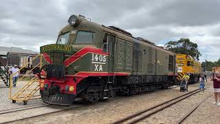 IMG 9337 XA1405 "Warienga" Rail Transport Museum Bassendean 8/10/23. Video: Phil Melling.