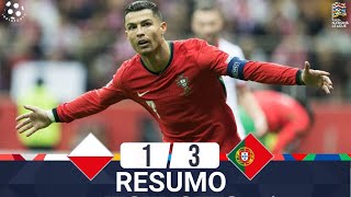 Polonia Portugal | 1-3 | Resumo | Liga das Nações 2024-25 | portugal vs polonia