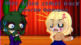 Mrs Afton Comes Back! FNAF Gacha Club. Dare and Ask Submission