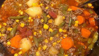 Hamburger soup, really yummy